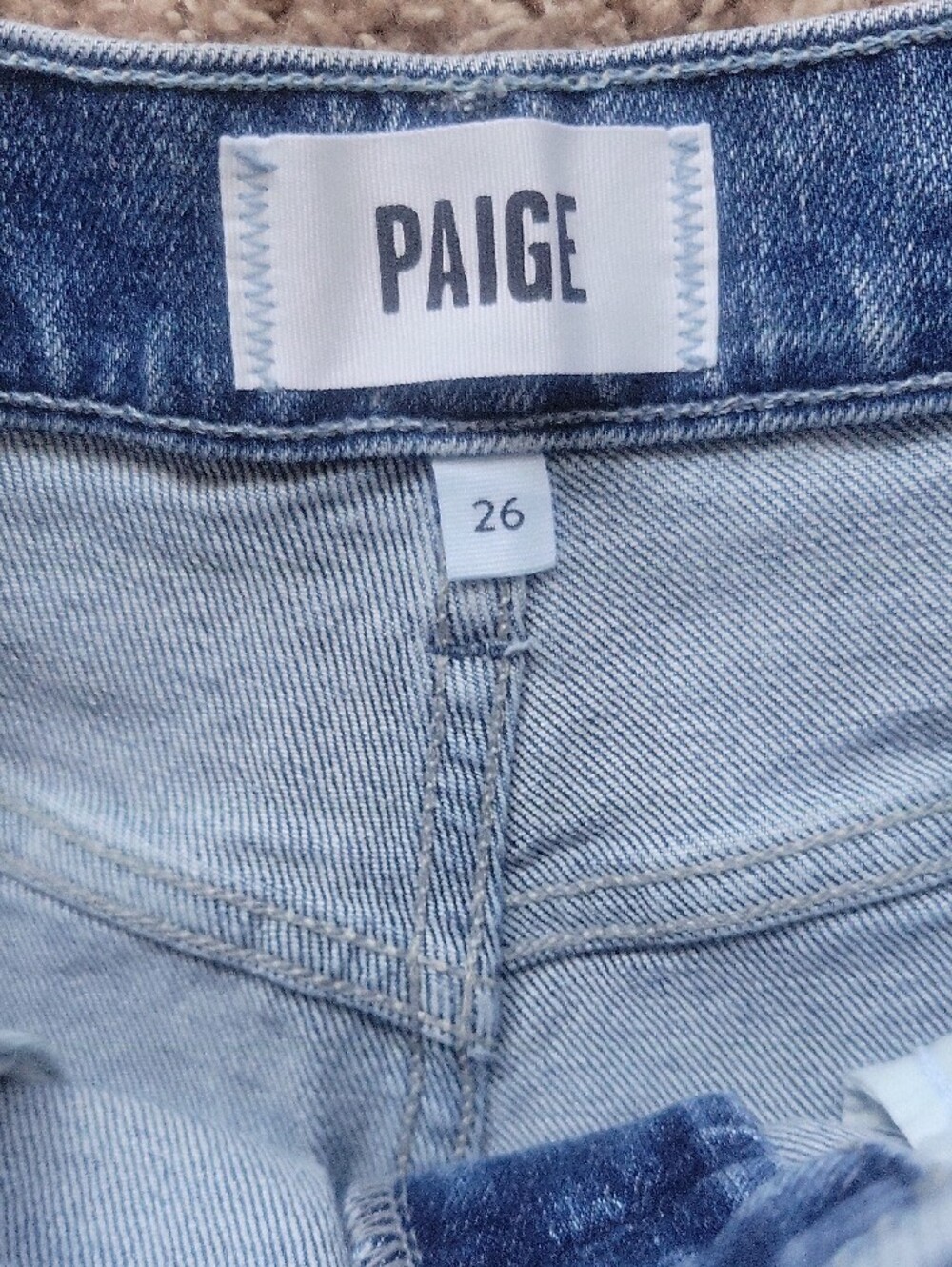 PAIGE Cameron Ankle Wide Leg High-Rise Jeans in Medium Blue Wash Sz26 - Picture 12 of 16